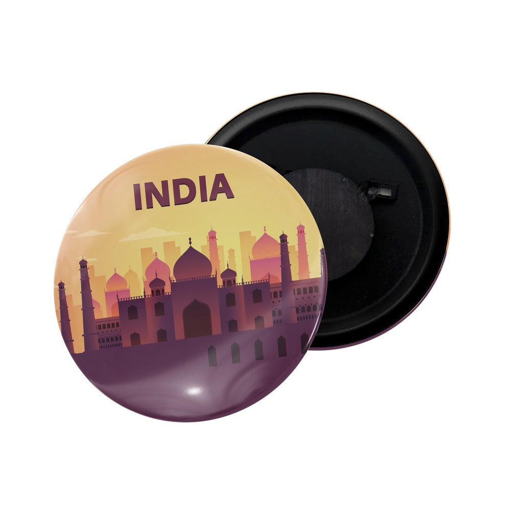 dhcrafts Fridge Magnet Multicolor Asia India Glossy Finish Design Pack of 1 (58mm)